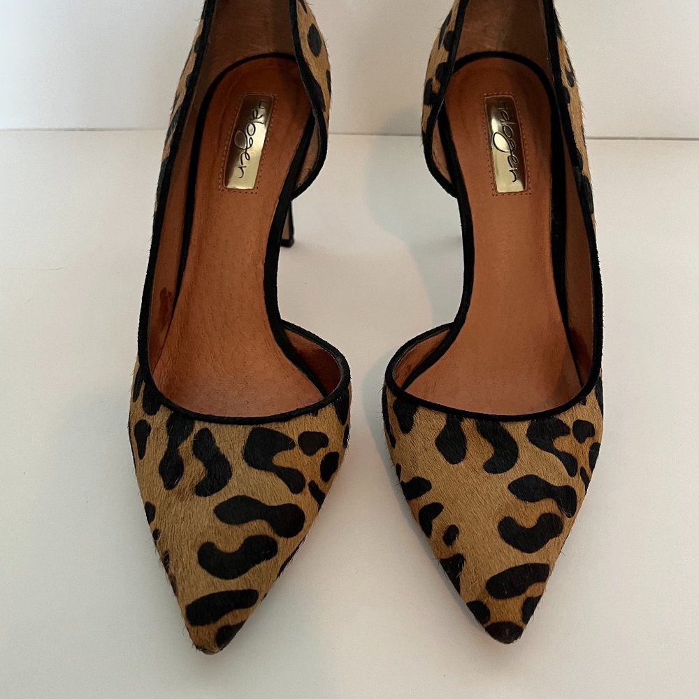 HALOGEN D'Orsay Leopard Print Heel - Size 7.5